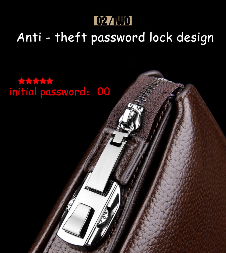 Rhodey Dompet  Pria  Anti Theft Password Model Panjang 